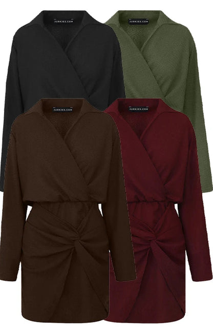 Abito elasticizzato drappeggiato - Sophie