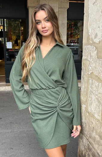 Abito elasticizzato drappeggiato - Sophie