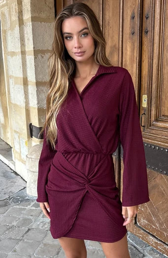 Abito elasticizzato drappeggiato - Sophie