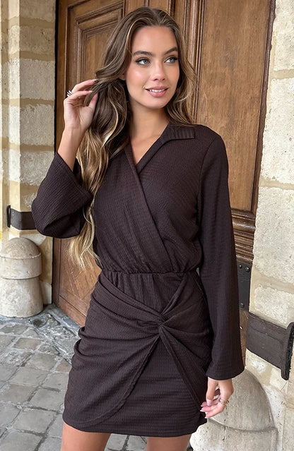 Abito elasticizzato drappeggiato - Sophie