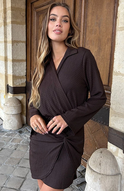 Abito elasticizzato drappeggiato - Sophie