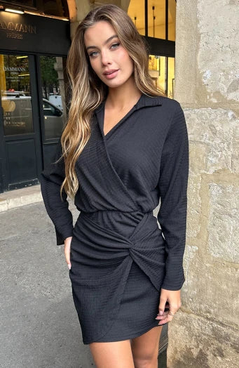 Abito elasticizzato drappeggiato - Sophie